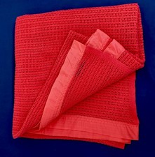 Vintage Retro Queen Size Moderna Minorca Cellular Pink Blanket 94”x94”#Z