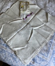VINTAGE Pure Irish Linen Printed Tablecloth To Embroider with Chart and Thread 5