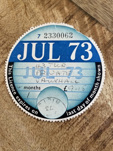 Old vintage tax - tax, 1973