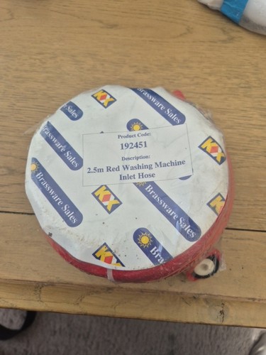 Red washing machine inlet hose - washing,