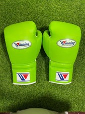 winning boxing gloves premium lime green training & sparring gloves-profession