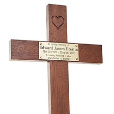 17" Tall Heart Mahogany or Oak