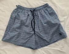 Urban Spirit Men's Swim Shorts Blue Check Size: L - Used