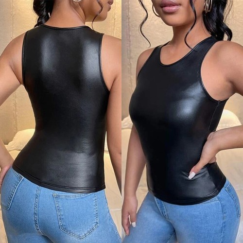 Women wet look - wet, sleeveless