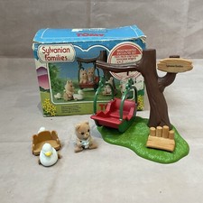 Sylvanian Families Baby Playground Swing Set Vintage Tomy With Bear READ