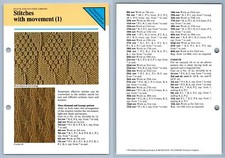 Stitches W/ Movement 1 - Stitch Odhams Knitting Collection Instruction Card