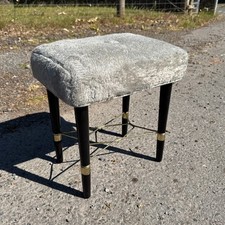 Vintage Sherborne Stool Retro Dressing Table Footstool Reupholstery Project