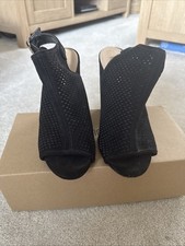 Primark Atmosphere Women's Black Peep Toe Boot Shoes UK Size 5 EU Size 38 Used