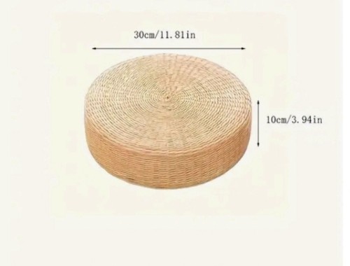 Handcrafted round tatami mat - handcrafted,