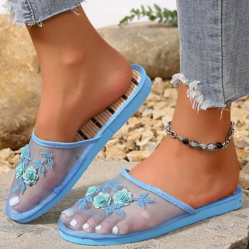 Womens mesh floral sequined - mesh,