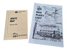 Southampton City Transport Bus Fleet List 1980 & Route Map 1981