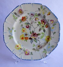 Coronet Ware Floral Starter Plate. 9 3/4" Octagonal. 40s / 50s. Free UK Post.