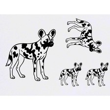 4 x 'African Wild Dog'