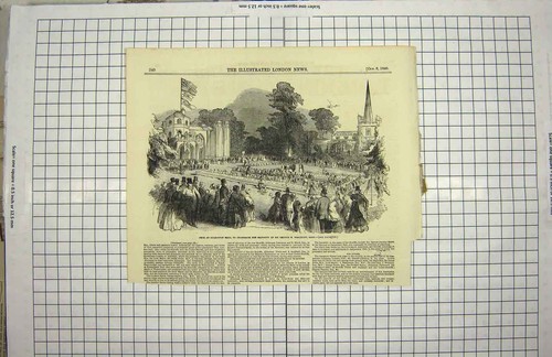 Original old antique print - original,