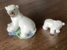 Wade Polar Bear  4cm tall and  cub VGC