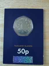 2024 Merry Christmas King Penguin Falkland Islands 50p Coin