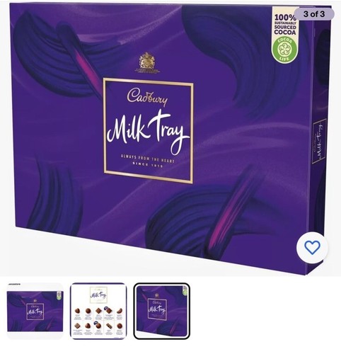 Cadbury milk tray - tray,