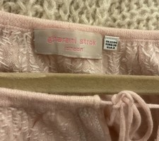 Gharani Strok 100% Cashmere Knit Soft Pink Gypsy Top Size S