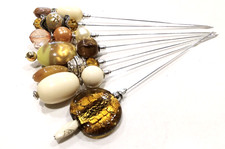Vintage Bead Hat Pins 7 x