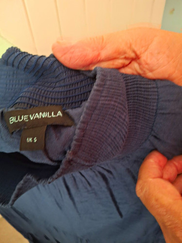 Blue vanilla crinkle - crinkle, long