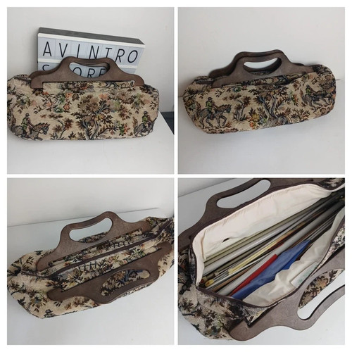 Vintage 1980s tapestry bag - vintage,