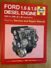 Haynes Workshop Car Repair Manual Ford 1.6 1.8 Diesel Engine 1984 - 1996