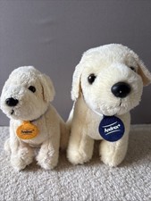 Two Andrex Puppy Soft Toys Plush With Collar One Standing One Sitting