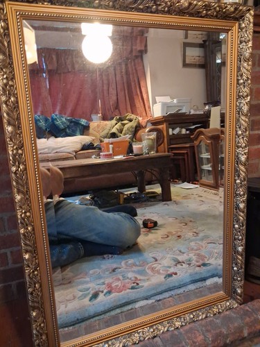 Vintage gilt ornate beveled - vintage,