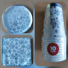 Christmas Plates Cups Napkins