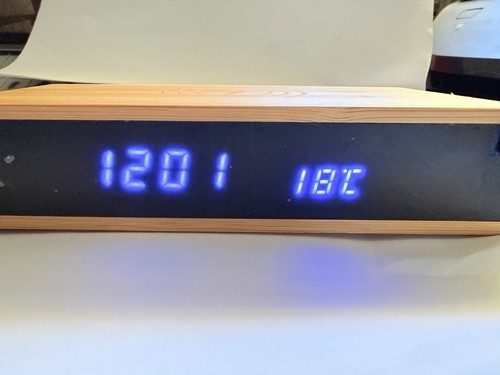 Wood effect led digital alarm - digital,