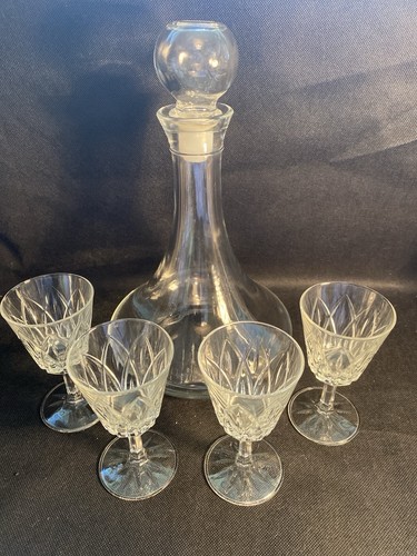 Vintage glass decanter set - set, 4