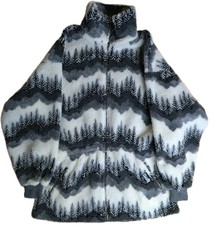 Vintage Canadiana Irwin Specialties Canada Christmas Snow Tree Fleece Womens XL