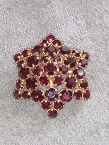Vintage garnet star - garnet,