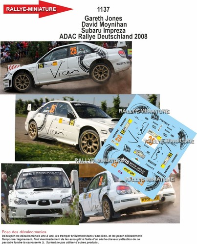 Decals ref 1137 subaru - decals, 1/24