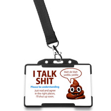 I Talk Sh*t Funny Novelty Card And Lanyard