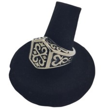 Celtic Templar Shield Ring Antiqued Black 316L Stainless Steel Detailed Knight