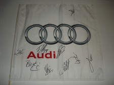 Le Mans Winners Audi Last Win R18 Autographed Flag