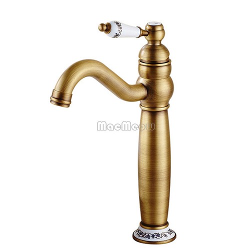 Antique brass basin - brass, tap