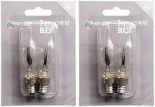 Premier RF7 4 Bulbs (2 Pack x 2) Christmas Candle Bridge Arch Flicker Bulb Clear
