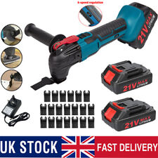 2 Batteries Oscillating Multi Tool 21V Cordless Sander Scraper Saw +20Pcs Blades
