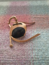 Falconry leather hood - brown / tan