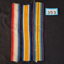 WW1 Original Watered Silk Medal Ribbons Mons 1914-15 Star British War Victory