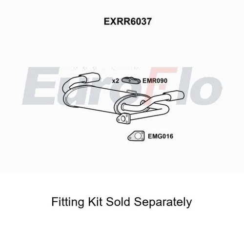 Rear muffler silencer - rear, insert