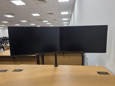 Dual Dell P2317H 23" Full HD IPS LED Monitor - Black plus dual arm gantry