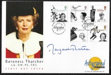 Margaret Thatcher / Baroness Thatcher genuine autograph on First Day Cover 1996