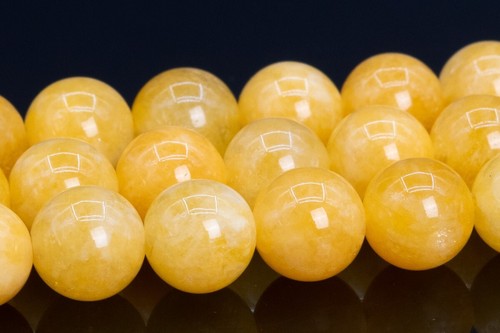 Amber yellow quartz beads - quartz,