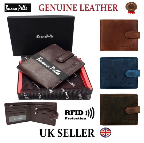 Mens leather wallet rfid - leather,