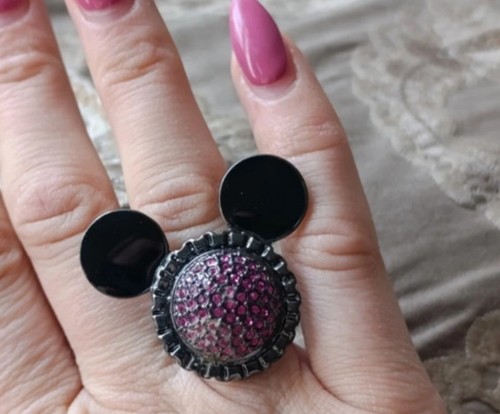 Vintage purple crystal black