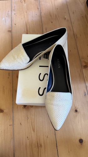 Reiss volta pointed flat shoes - reiss,