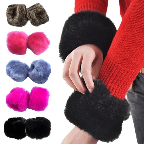 Wrist faux fur cuffs - faux, arm